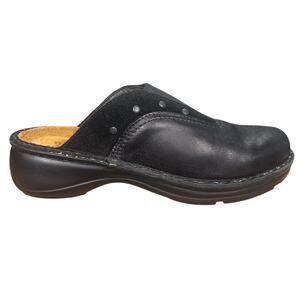 NAOT Women’s Martos Black Leather Slip On Clog Size 37 US 6
